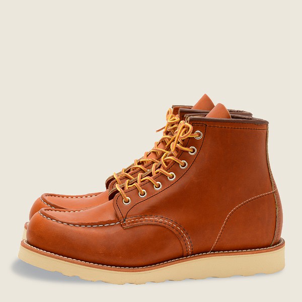 Heritage Støvler Herre - Red Wing Classic Moc – 6-Inch Legacy Læder - Brune - XOQTHG-267